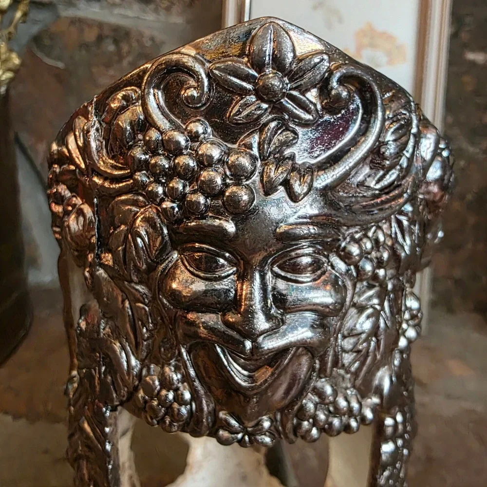 Vintage Godinger Bacchus Silver Plated Wine Bottle Holder Grapevine Decanter